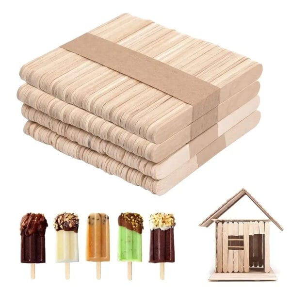 Holzstäbe für Eis am Stiel und Bastelprojekte