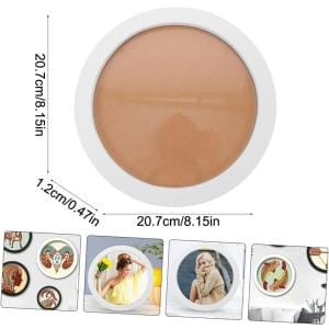 Runder Holz Bilderrahmen, DIY Fotorahmen für kreative Projekte.