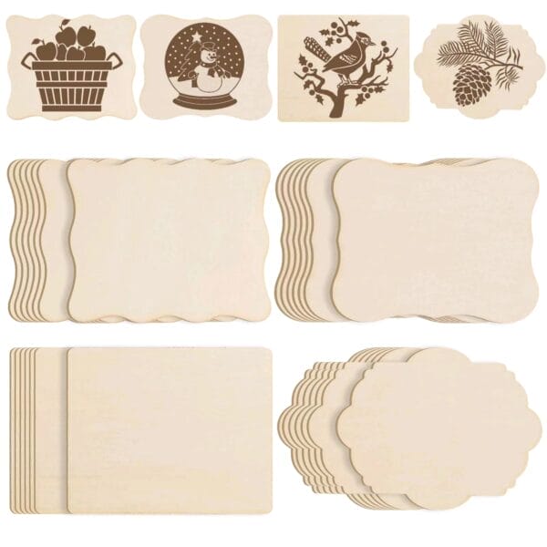 Unlackierte Holzformen