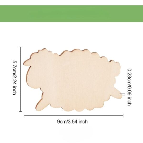 Unlackierte Schaf Holzscheiben: 9cm x 5,7cm Holzanhänger für DIY Projekte