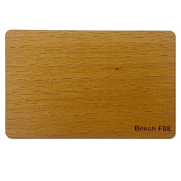 Nahaufnahme der Holzprobe Buche F08