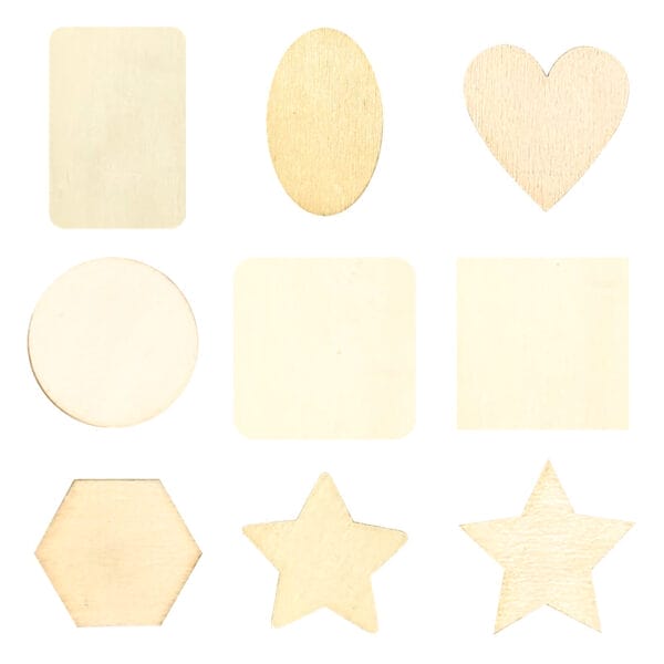 Unvollendete Holzscheiben