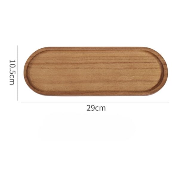 Ovales Holztablett aus Massivholz, 29cm x 10,5cm. Hochwertiges Servierbrett.