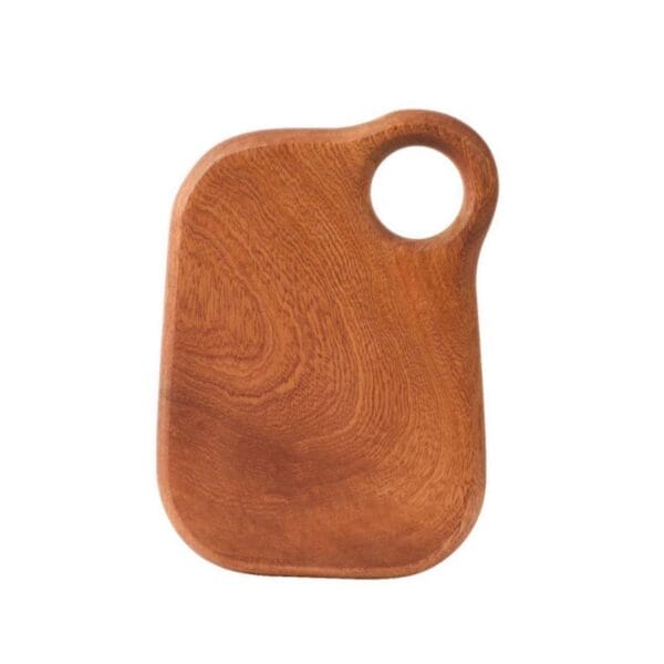 Handgefertigtes Schneidebrett aus Ebenholz, perfekt für Küche und Tisch.