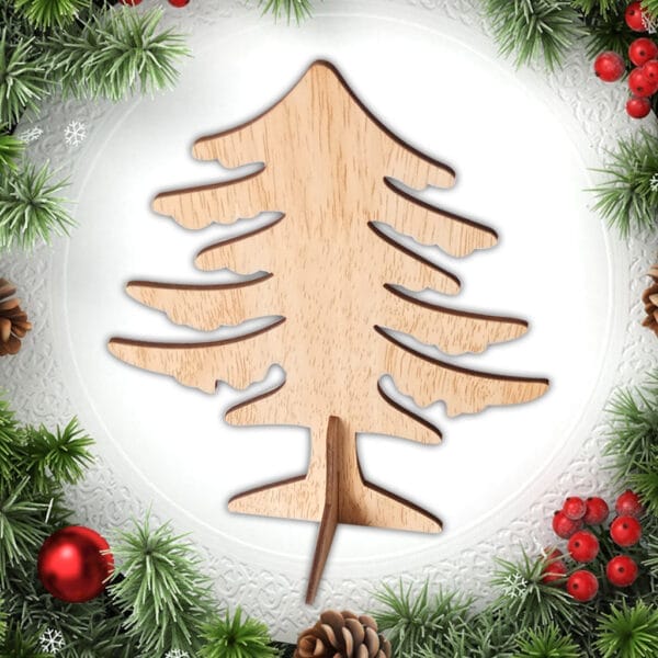 Weihnachtsbaumschmuck aus Holz, perfekt zum Basteln an den Feiertagen und für den Großhandel.