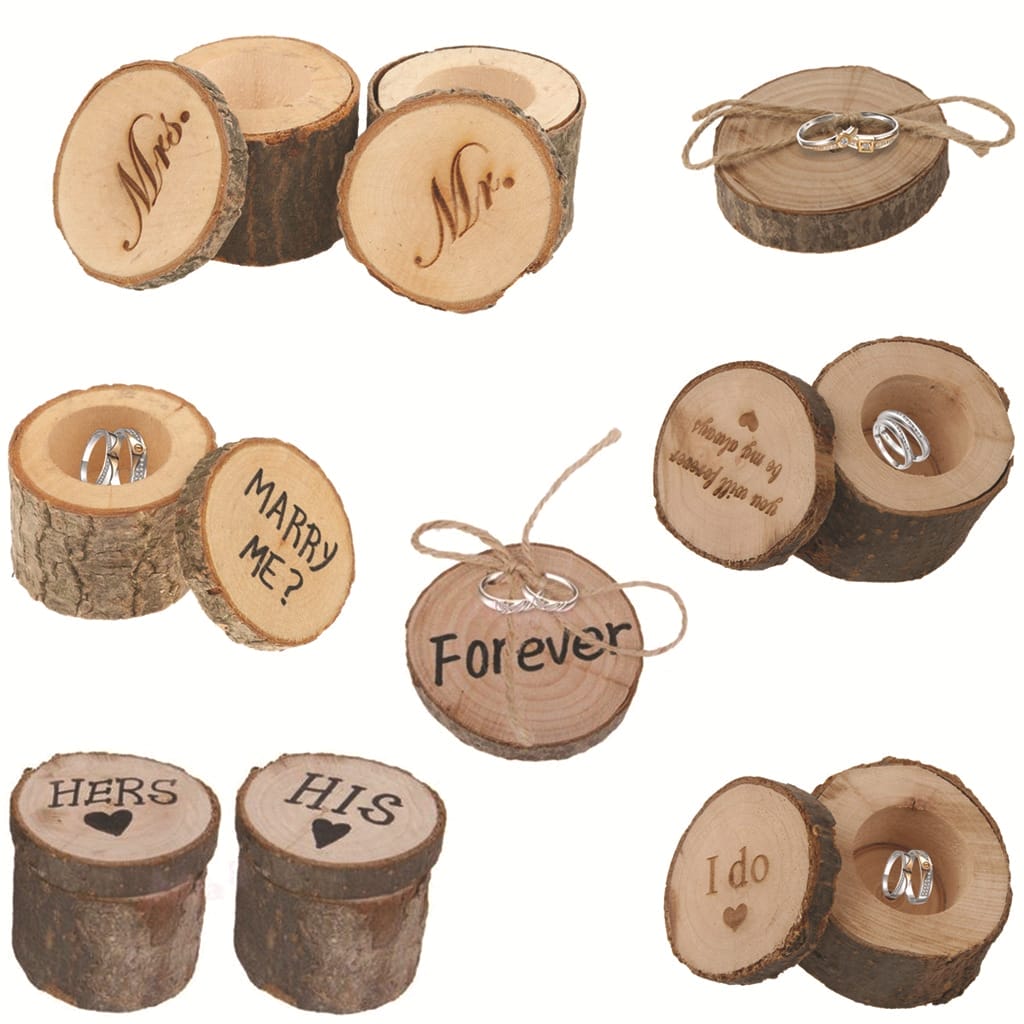 Holz Eheringe Box