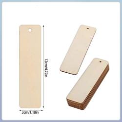 Set mit leeren Lesezeichen aus Holz, perfekt für Bastelarbeiten.