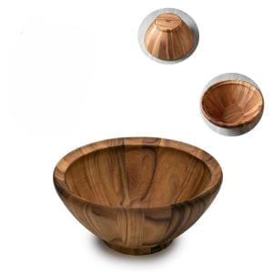 Elegante Olivenholz Schale, ideal als Salatschüssel.