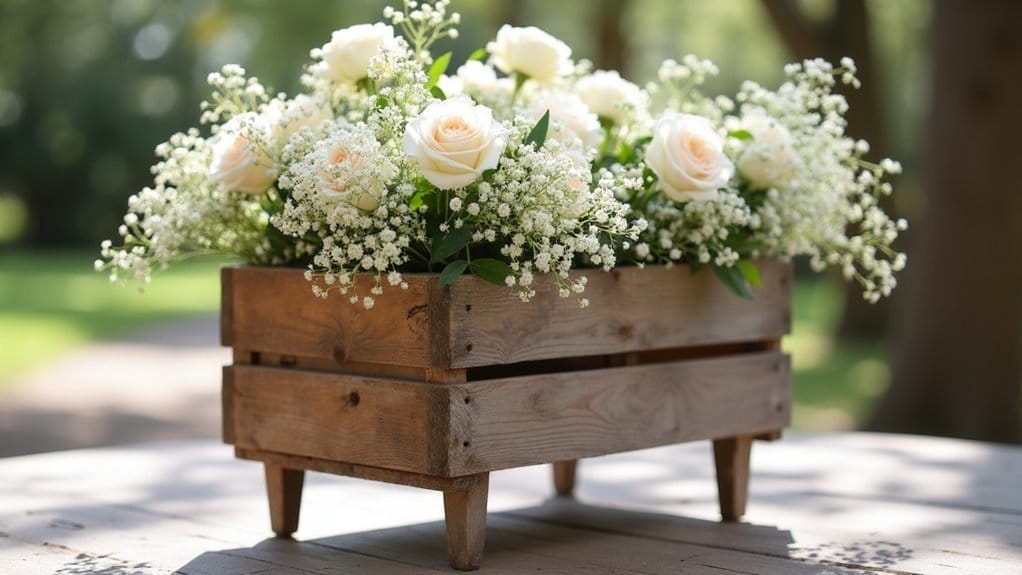 Holzständer für Blumenarrangements