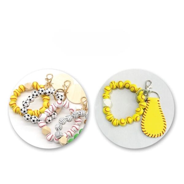 Bunte 16-mm-Sportball-Perlen zum Selbermachen für Armbänder und Schlüsselanhänger. Großhandelsoptionen verfügbar.