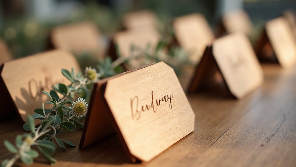 Personalisierte Holz Tischkarten