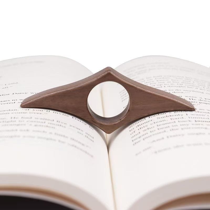 Seitenhalter aus Holz zum einhändigen Lesen. Praktischer Buchseitenclip für bequemes Lesen.