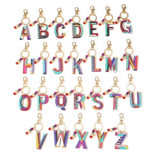 Buchstaben Holz Schlüsselanhänger