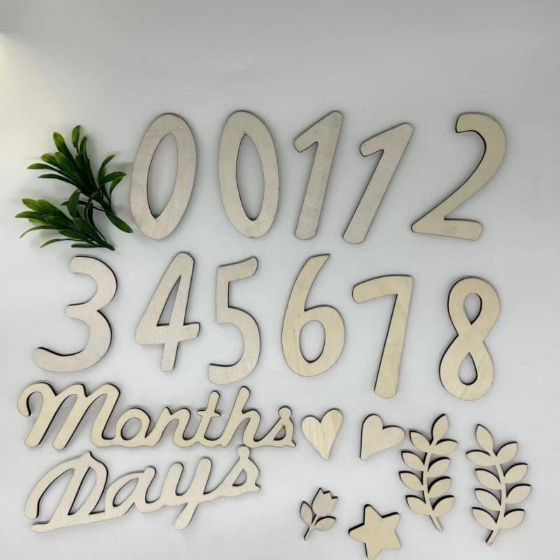 Holz Zahlen für Baby-Meilensteine