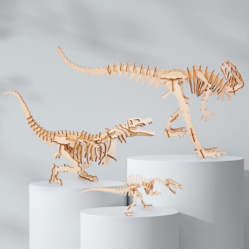 Holzpuzzle 3D – Kreatives Dinosaurier-Puzzle