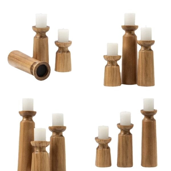 Kerzenhalter Holz für Stumpenkerzen