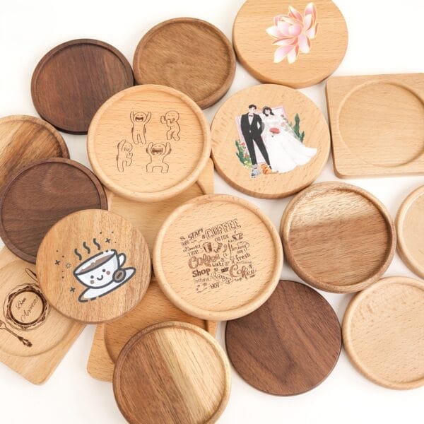 Untersetzer Holz rund