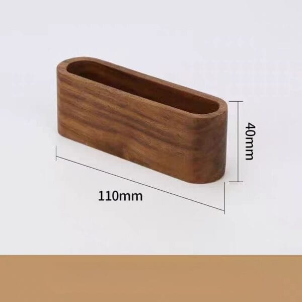 Visitenkartenhalter aus Holz, 110 mm x 40 mm, großes Fassungsvermögen. Idealer Schreibtisch-Organizer.