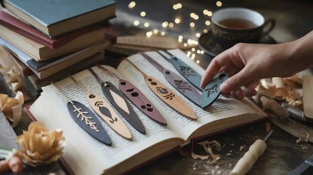 10 inspirierende Ideen für Holz Lesezeichen: Lesezeichen aus Holz basteln