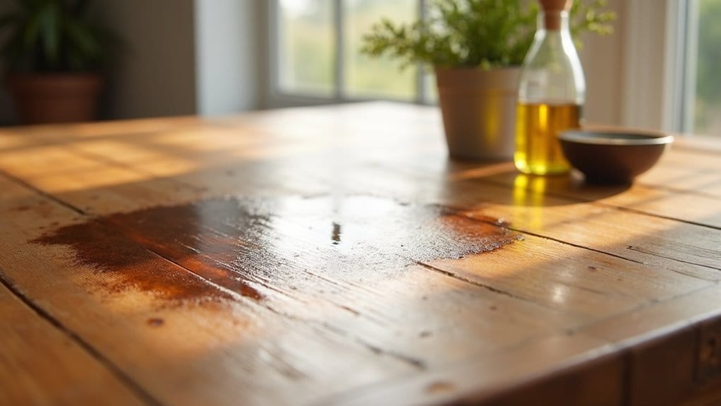 wie bekommt man wasserflecken aus holz