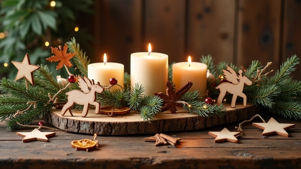 holz deko für weihnachten