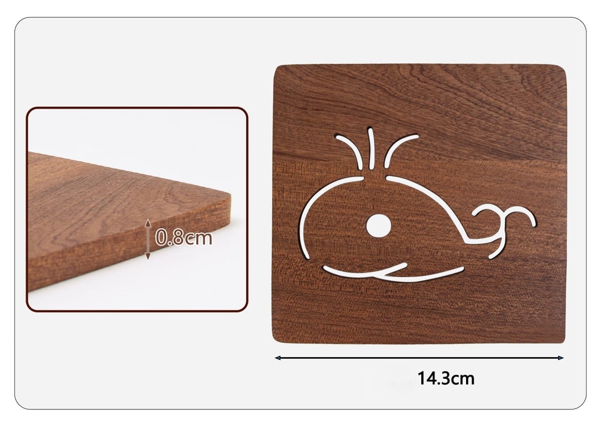 Holz Untersetzer aus Ebenholz