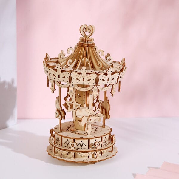 3D Holzpuzzle Karussell
