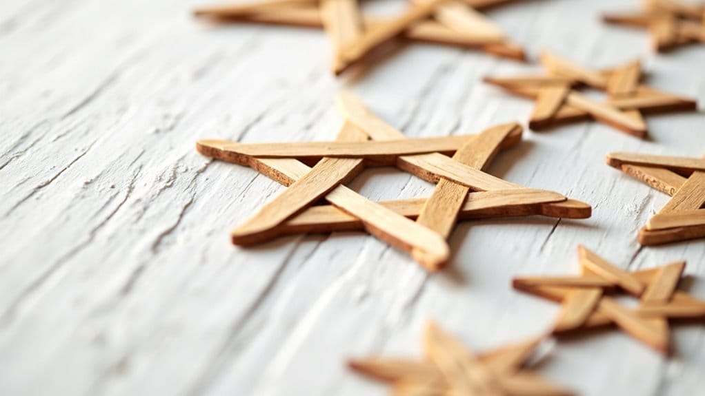 sterne aus holzstäbchen