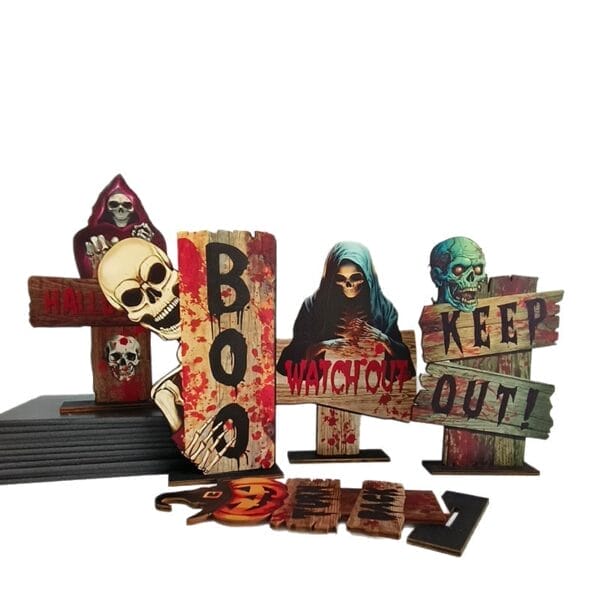 Holz-Geister für Grusel Halloween Deko im Großhandel