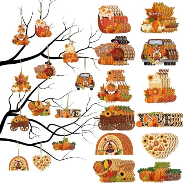 Premium Holzornamente für Halloween Party Deko