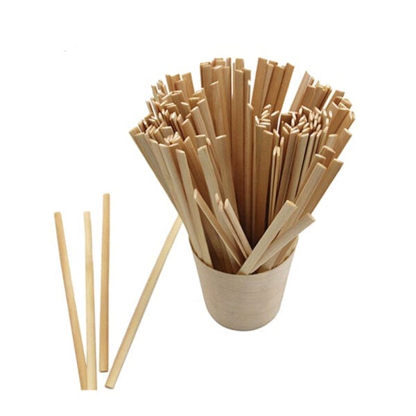 Bambus-Rührstäbchen für Kaffee und Tee in großen Mengen. Holzrührstäbchen im Großhandel.