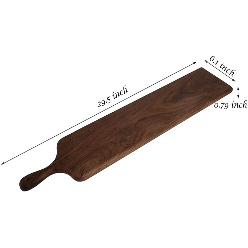 Käsebrett aus Walnussholz mit Griff, 29,5 Zoll lang, perfekt für Sushi, Brot und Obst.