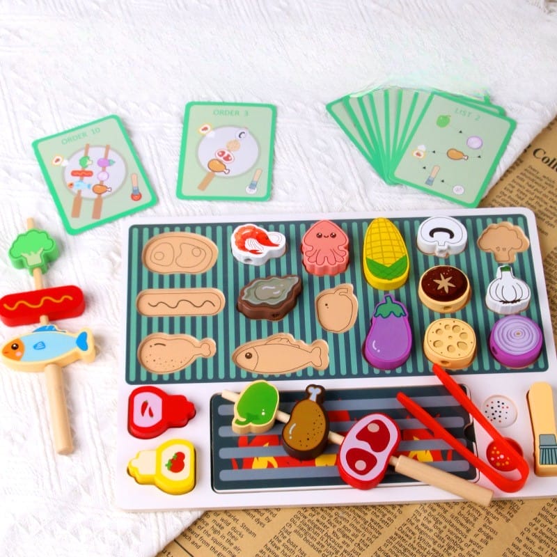 Grillspielzeug – Montessori Rollenspiel mit Zubehör