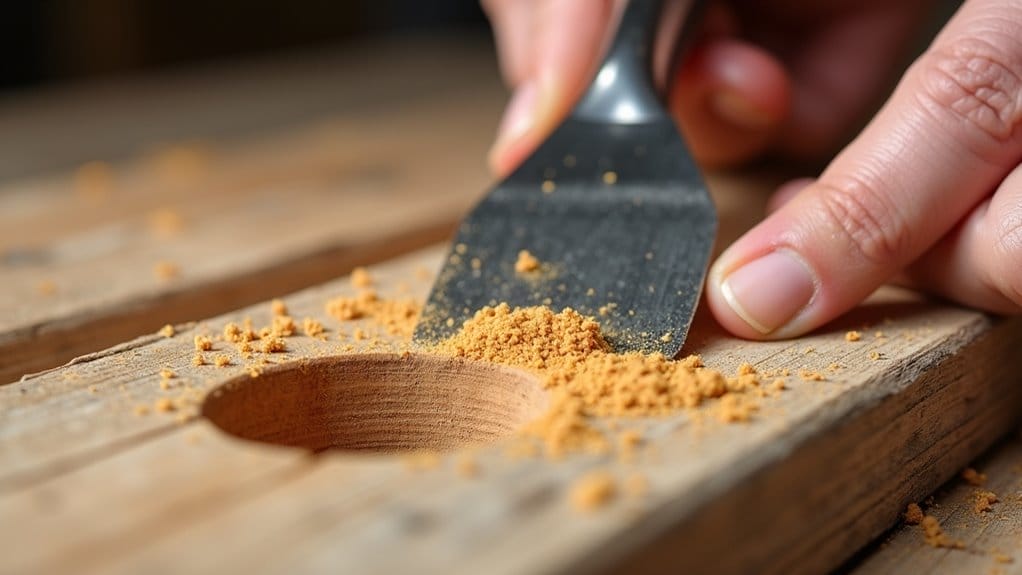 holzrisse und astlöcher füllen