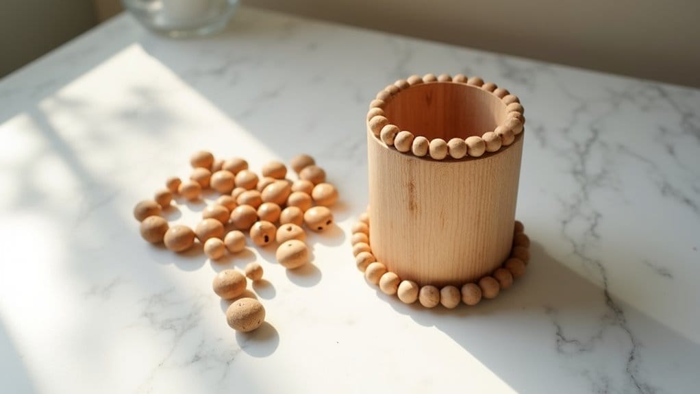 basteln mit holzperlen