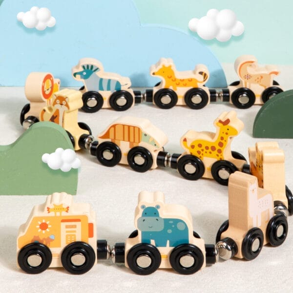 Zug Spielzeug – Magnetischer 11‑teiliger Lernzug