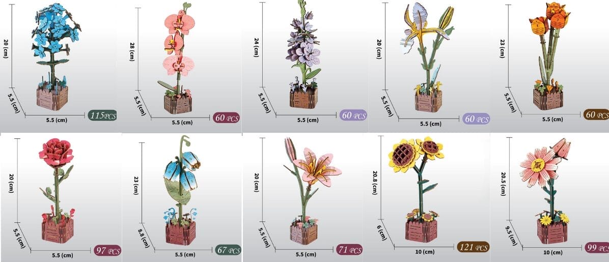 3D Holzpuzzle Blumen – Kreative Bastelprojekte mit Stil!