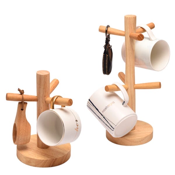 Getränkehalter aus Holz – Kreativer Tassenständer für Kaffee- und Teetassen