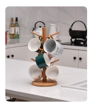 Getränkehalter aus Holz – Kreativer Tassenständer für Kaffee- und Teetassen