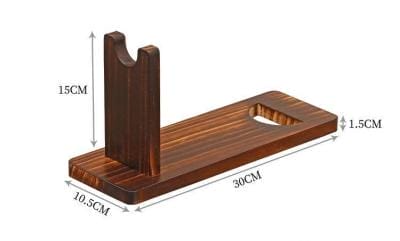 Holz Weinflaschenhalter, ideal für Einzelweinflaschen. Stabiler Holzständer mit Maßen 30x10.5x15cm.