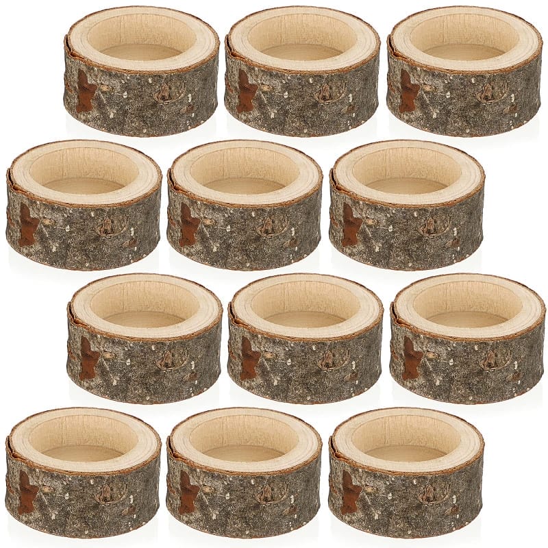 Rustikale Holzstamm Kerzenhalter für Dekoration, Großhandel.