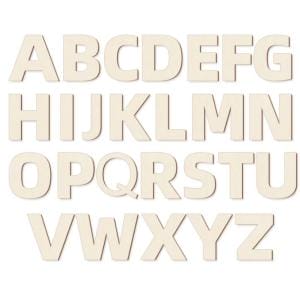 Holzbuchstaben A bis Z, Alphabet zum Basteln und Dekorieren.