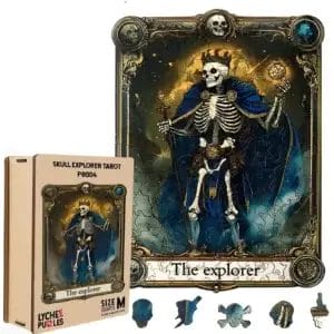Skeleton Puzzle "The Explorer" (200 Teile) mit Verpackung. Holzpuzzle Großhandel.