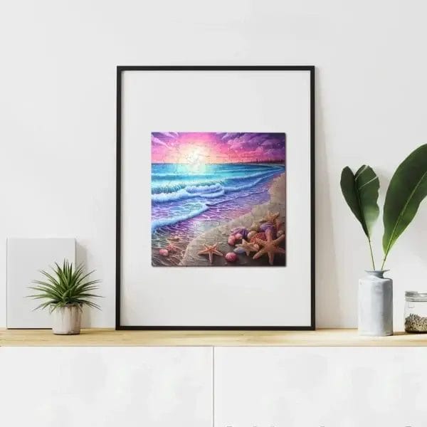 Puzzle Natur - 200-teiliges Holzpuzzle mit Meeresformen, Laserzuschnitt, Holzkiste, OEM möglich